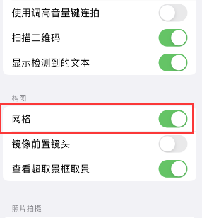 工农苹果手机维修网点分享iPhone如何开启九宫格构图功能 